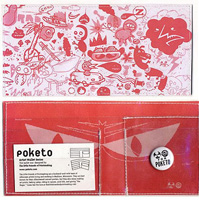Poketo Vinyl Wallet: Macho Pink