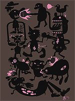 PINK BLOOD Diagram art print